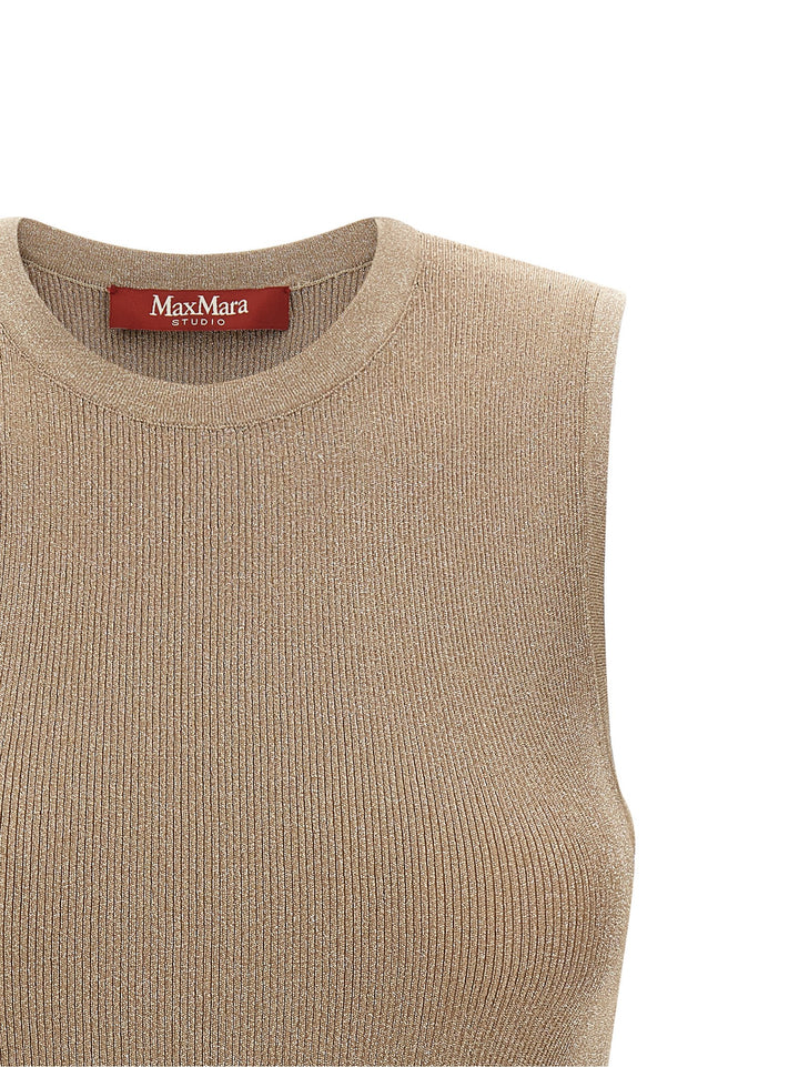 Max Mara Studio Mstsante Top - Beige | f9ee39d651659beb343475a83b19b4569a32cebd