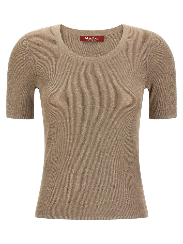 Max Mara Studio Mstsequoia T shirt - Beige | 5a0c0f08a60775ac090f9fc99b4f6b71cd020aa5