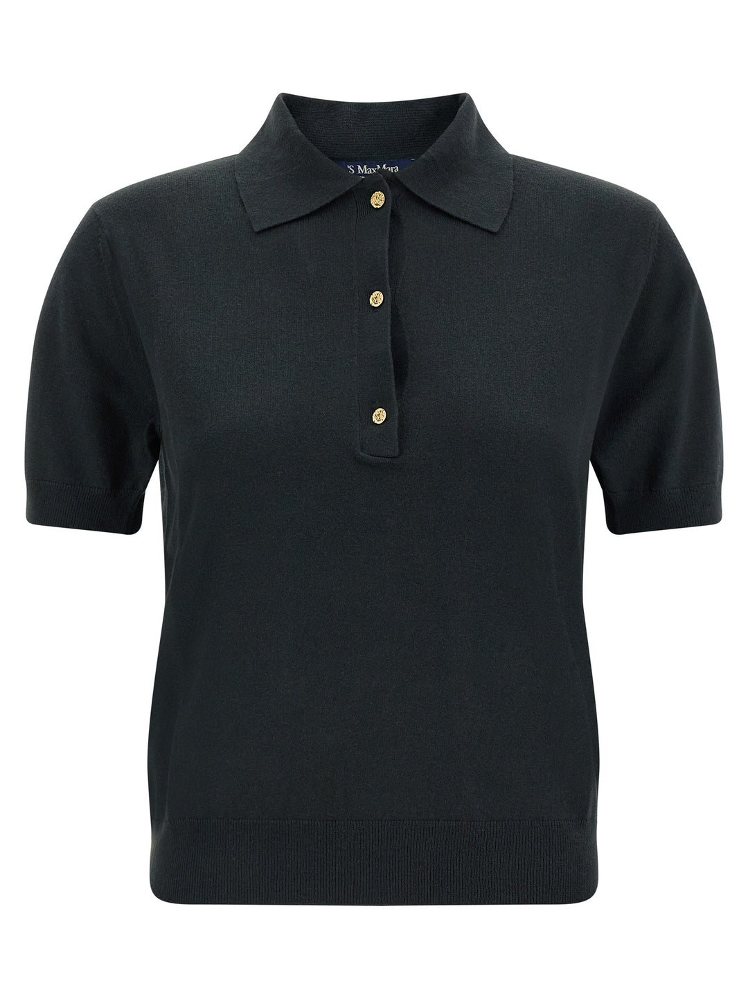 S Max Mara Pomposa Polo - Nero | 634ebc4e8628e0a8beca83b84221e917f4344dca