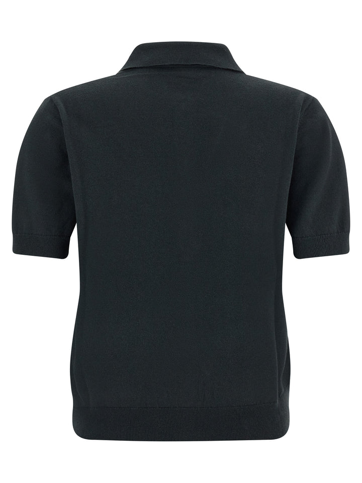S Max Mara Pomposa Polo - Nero | 22005a2b15657c45544da839880e68c094fbd959
