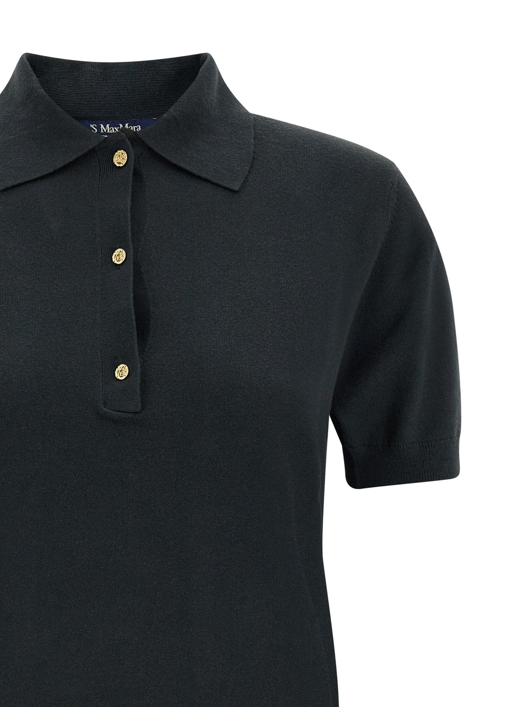 S Max Mara Pomposa Polo - Nero | 0eb8cf0eb9af45507697e1cdcf307cc87fd4a58e