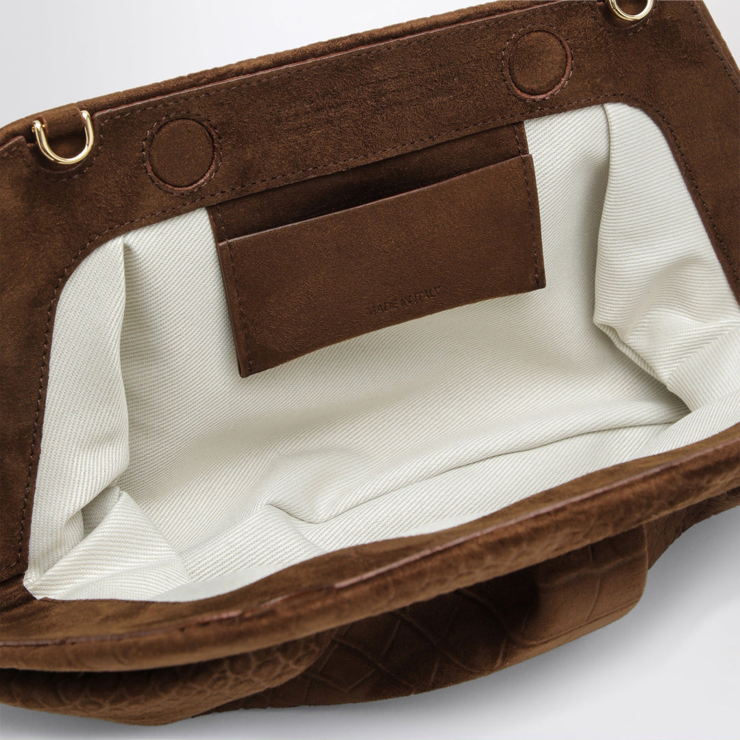 Themoirè Sac Bios Baguette Marron Effet Crocodile