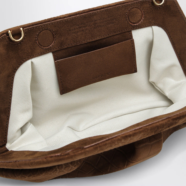 Themoirè Sac Bios Baguette Marron Effet Crocodile