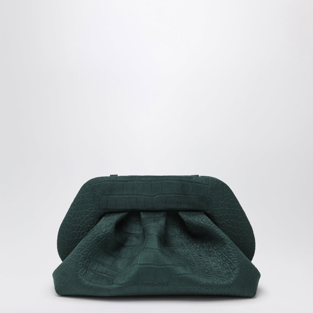 Themoirè Sac Pouch Bios Vert Pin En Similicuir Effet Crocodile