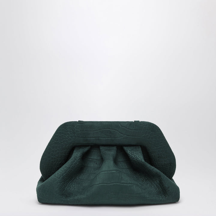 Themoirè Sac Pouch Bios Vert Pin En Similicuir Effet Crocodile