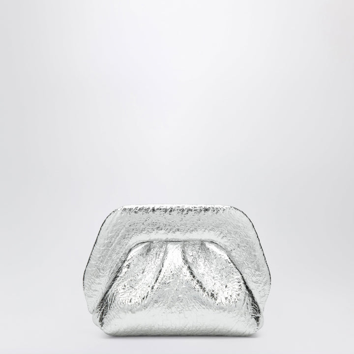 Themoirè Small Silberne Bios Pouch Aus Metallic-Kunstleder