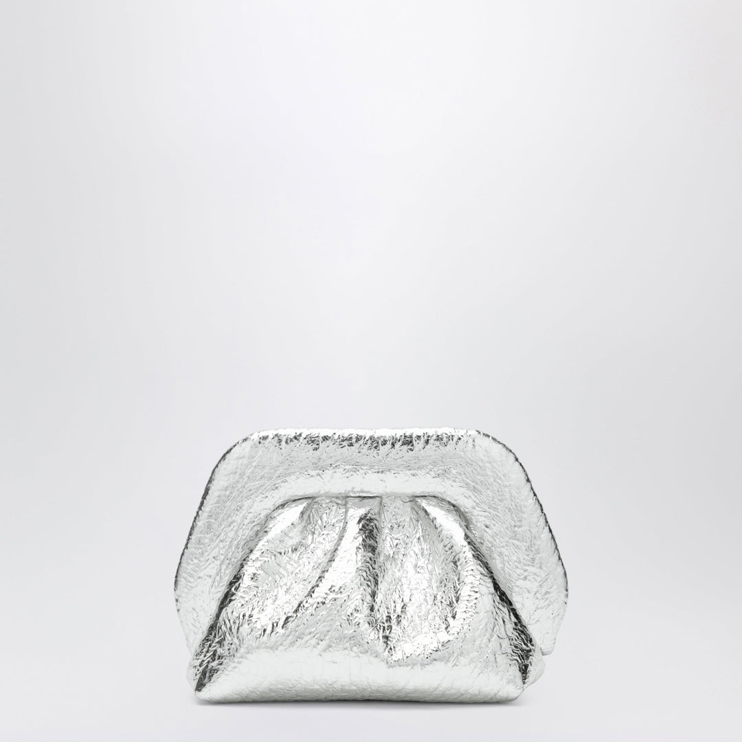 Themoirè Small Silberne Bios Pouch Aus Metallic-Kunstleder