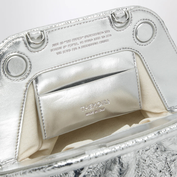 Themoirè Small Silberne Bios Pouch Aus Metallic-Kunstleder