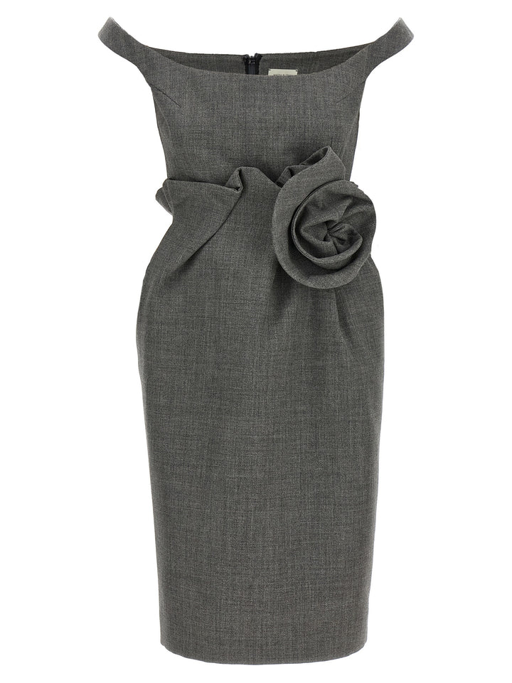 Magda Butrym 3d Flower Dress Abiti - Grigio | 52788f402044b0c9b839bcef71e4047fa8286d11