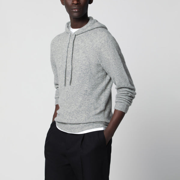Light Gray Cashmere Sweatshirt-Style Sweater