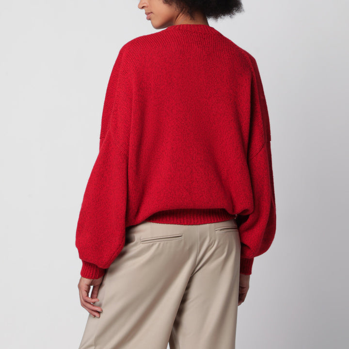 Cordera Oversize Roter Pullover aus Merinowolle und Kaschmir