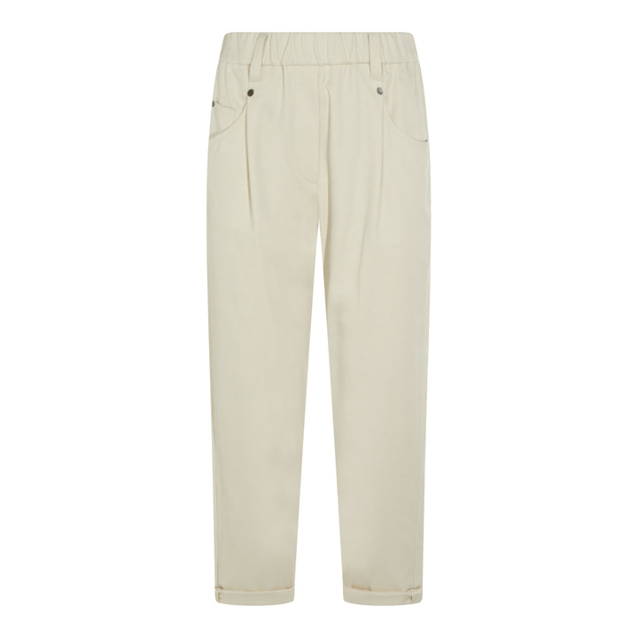 Brunello Cucinelli Trousers - LATTE D'AVENA | 73211aad79af0c31b49d8ff9efddfeaa68b9d6a4