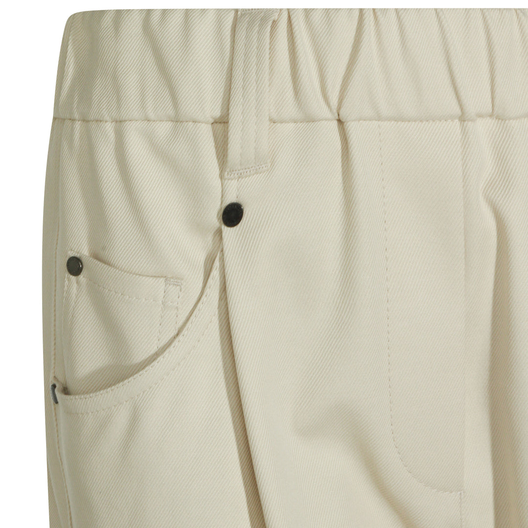 Brunello Cucinelli Trousers - LATTE D'AVENA | b193d5a8be0bb61fbbbbb3fd3633666bc96398c1