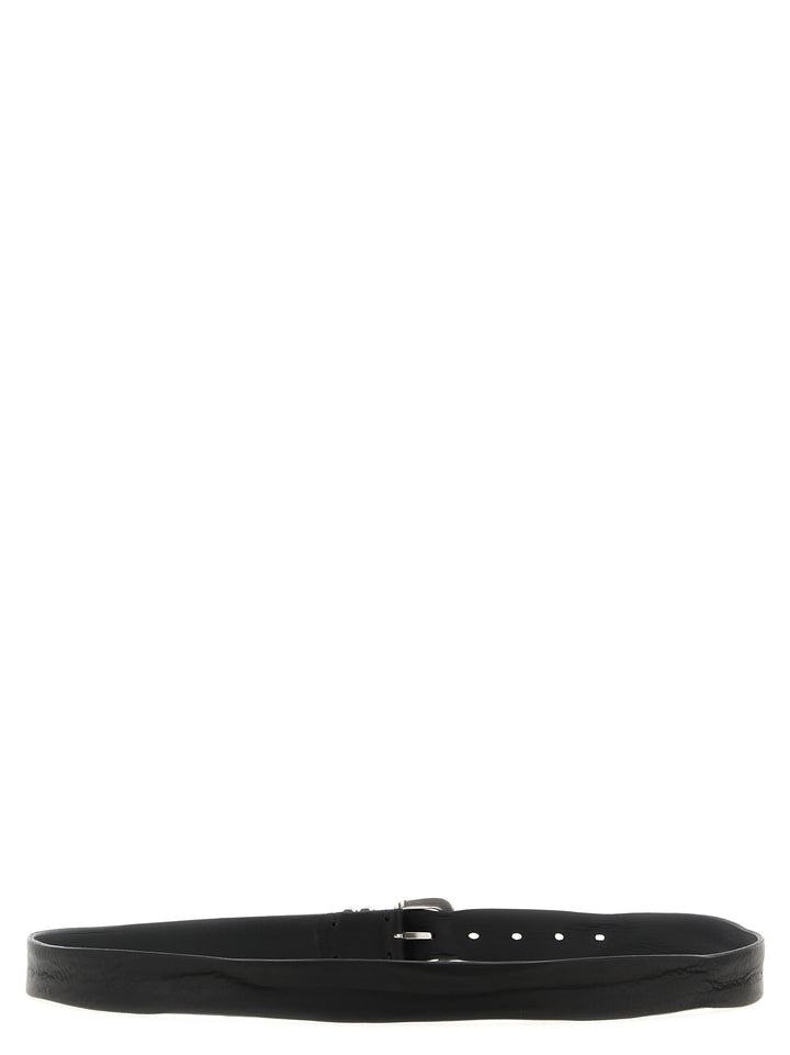 Zerbini Claudio Aged Leather Belt Cinture - Nero | e6aec5e4b694e27ecc884cbb3d1cd4866301b117