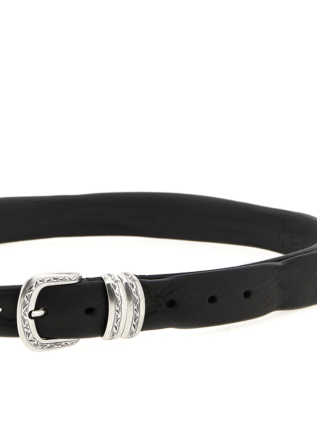 Zerbini Claudio Aged Leather Belt Cinture - Nero | 3a0246e3004b91cdcf9579337b03162133e1f5cd