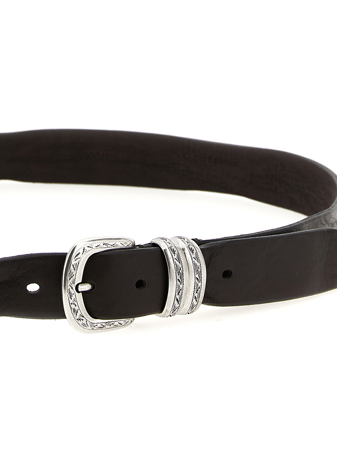 Zerbini Claudio Aged Leather Belt Cinture - Marrone | 94b4203d1573f72df3408cf219997b63363039e7