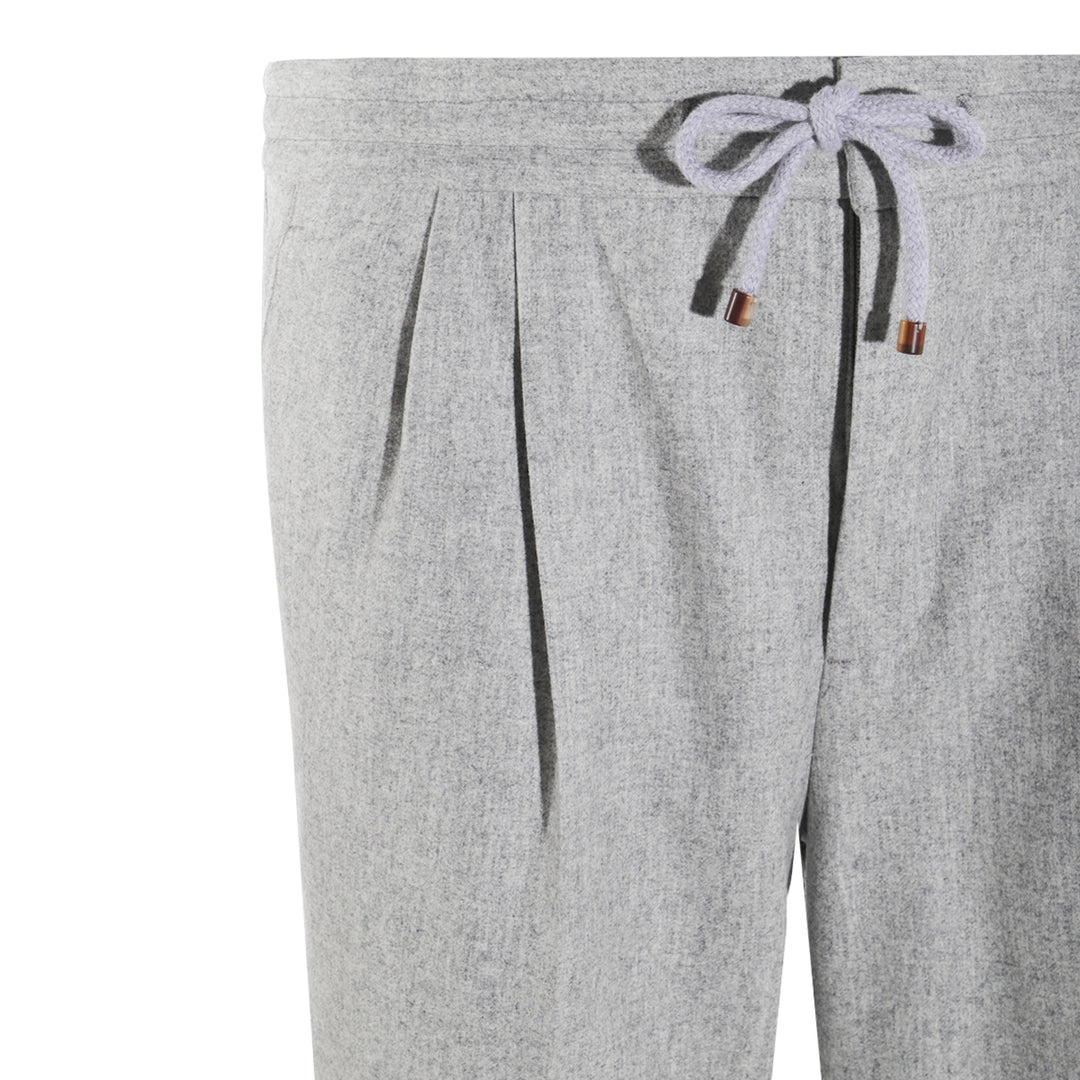 Brunello Cucinelli Trousers - LIGHT GREY | adb42052cbeedbb9100012ca0b1ca3df9198de63