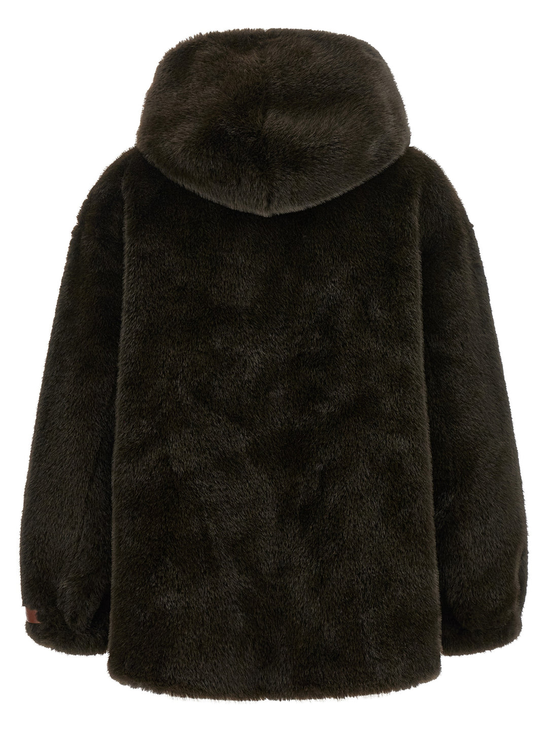 Lou Andrea Eco-Fur Hooded Jacket Puffer Jackets - Verde | 4b1af0d0f86f4102c9949052d911d0982c9680f1