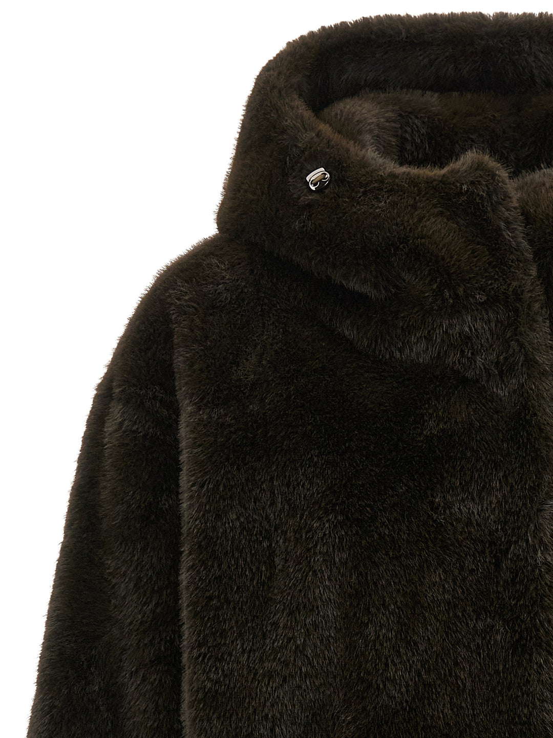 Lou Andrea Eco-Fur Hooded Jacket Puffer Jackets - Verde | 538c80282bc05334778397cee2aa3354925dedcd