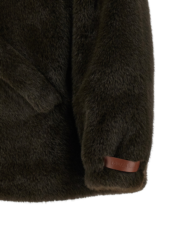 Lou Andrea Eco-Fur Hooded Jacket Puffer Jackets - Verde | 99954339dbb017c242b3a7343108d0789540836f