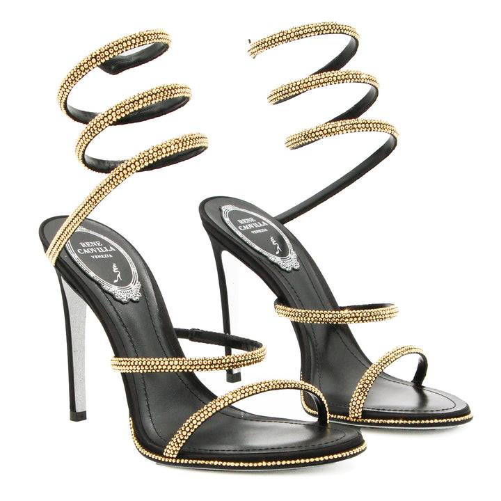 René Caovilla Sandals - GOLD/BLACK | b241e99588525baee143d48107fbf33ad54c9ace
