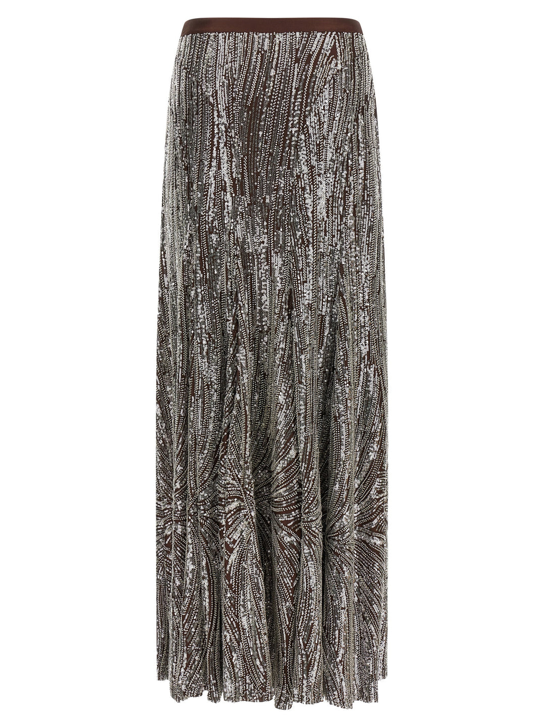 Paco Rabanne Sequin And Pearl Skirt Gonne - Marrone | 793b8cedd467cf04b7e2e27141693fe06bb0fd39