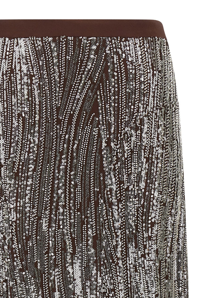 Paco Rabanne Sequin And Pearl Skirt Gonne - Marrone | 30c766bb607ab7c59e986537e4cd9d78aeb03778