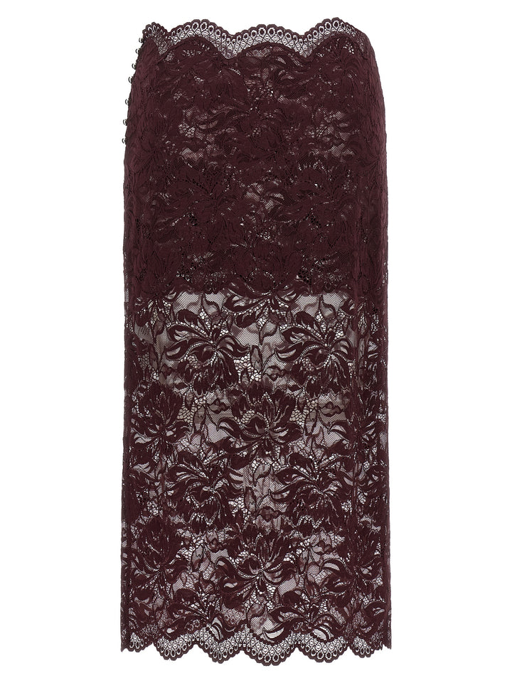 Paco Rabanne Lace Skirt Gonne - Viola | aaa4412be639441eca535b0bfd9db4e2c58647f7