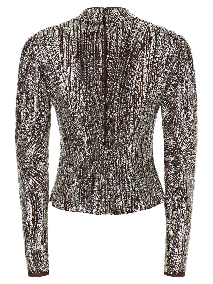 Paco Rabanne Sequin Top Top - Marrone | 1bfc9c05622cc91a1f9c89d1a80654b1feb5a13c