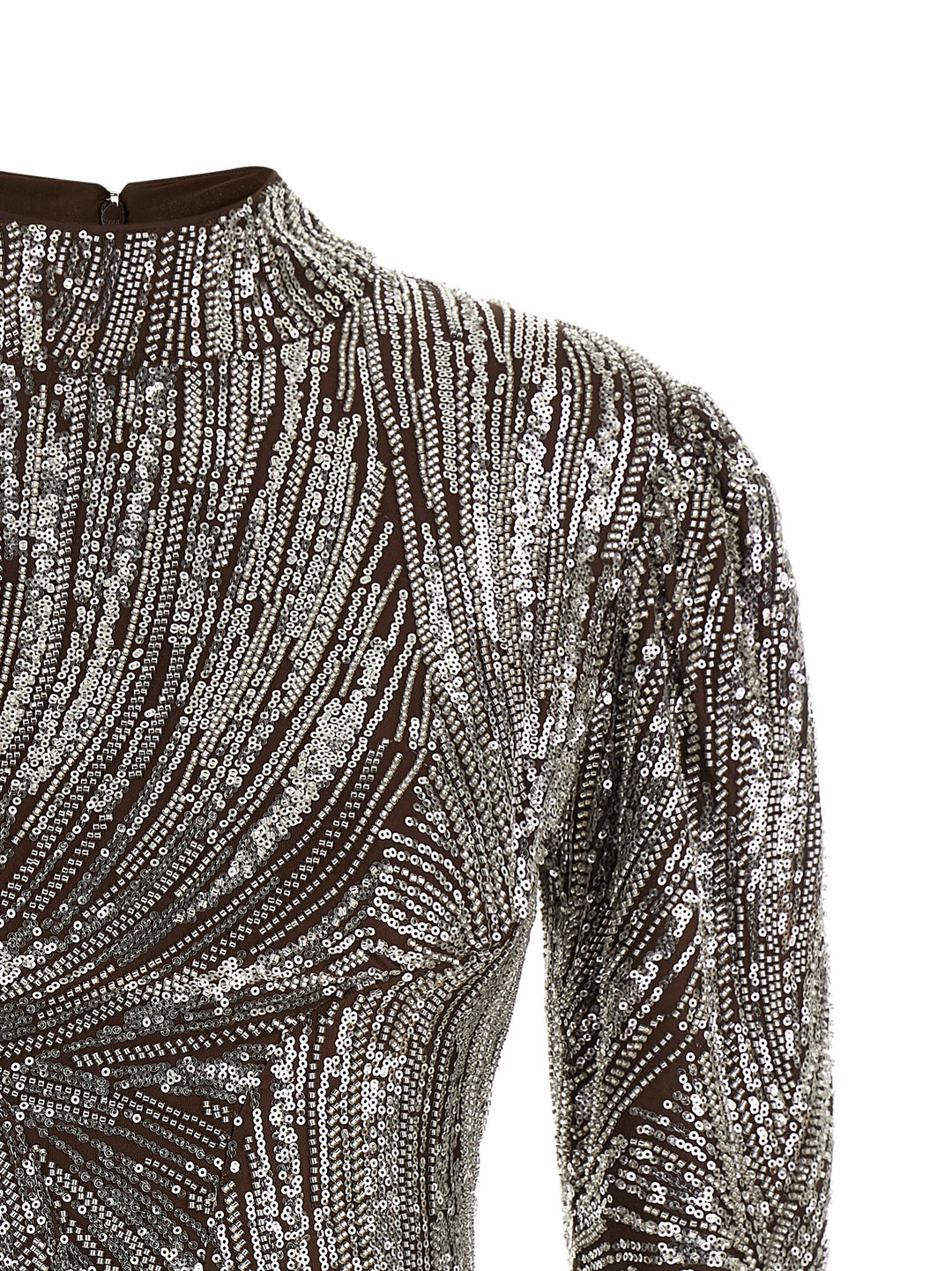Paco Rabanne Sequin Top Top - Marrone | 31026b26aed2930a16e40d9f3a4bdcf515cc0e81