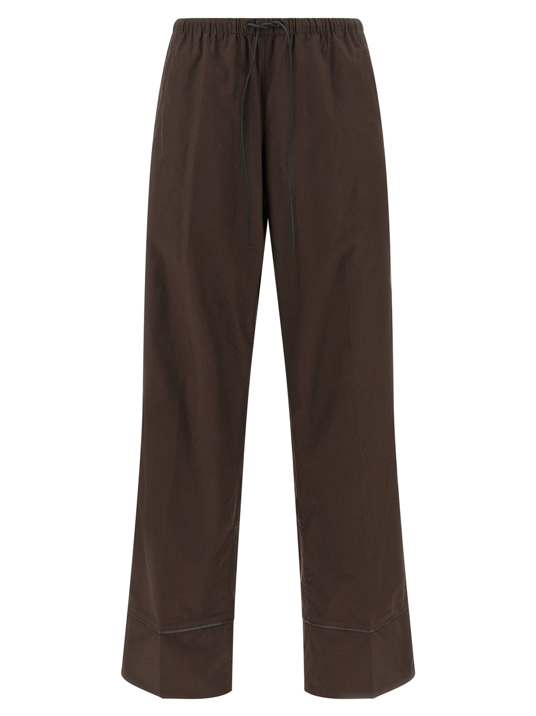 Yves Salomon Leather Insert Pantaloni - Marrone | d47e7ee95ff15da5aa4a54bd781e0b91790f824f