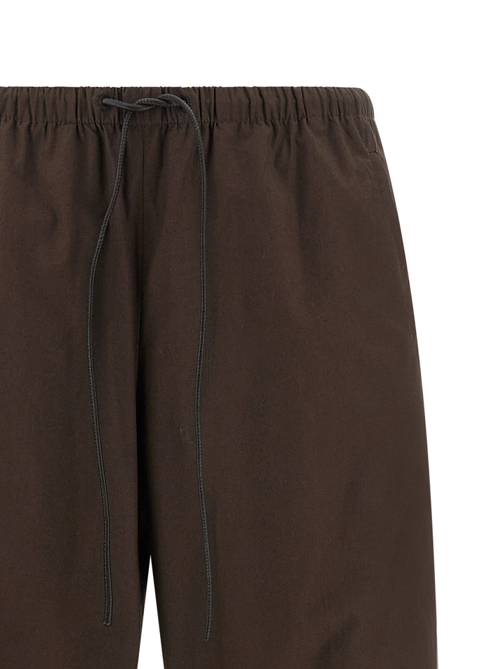Yves Salomon Leather Insert Pantaloni - Marrone | 45bf3ad77dcd0523e956861174906ff769f2c147
