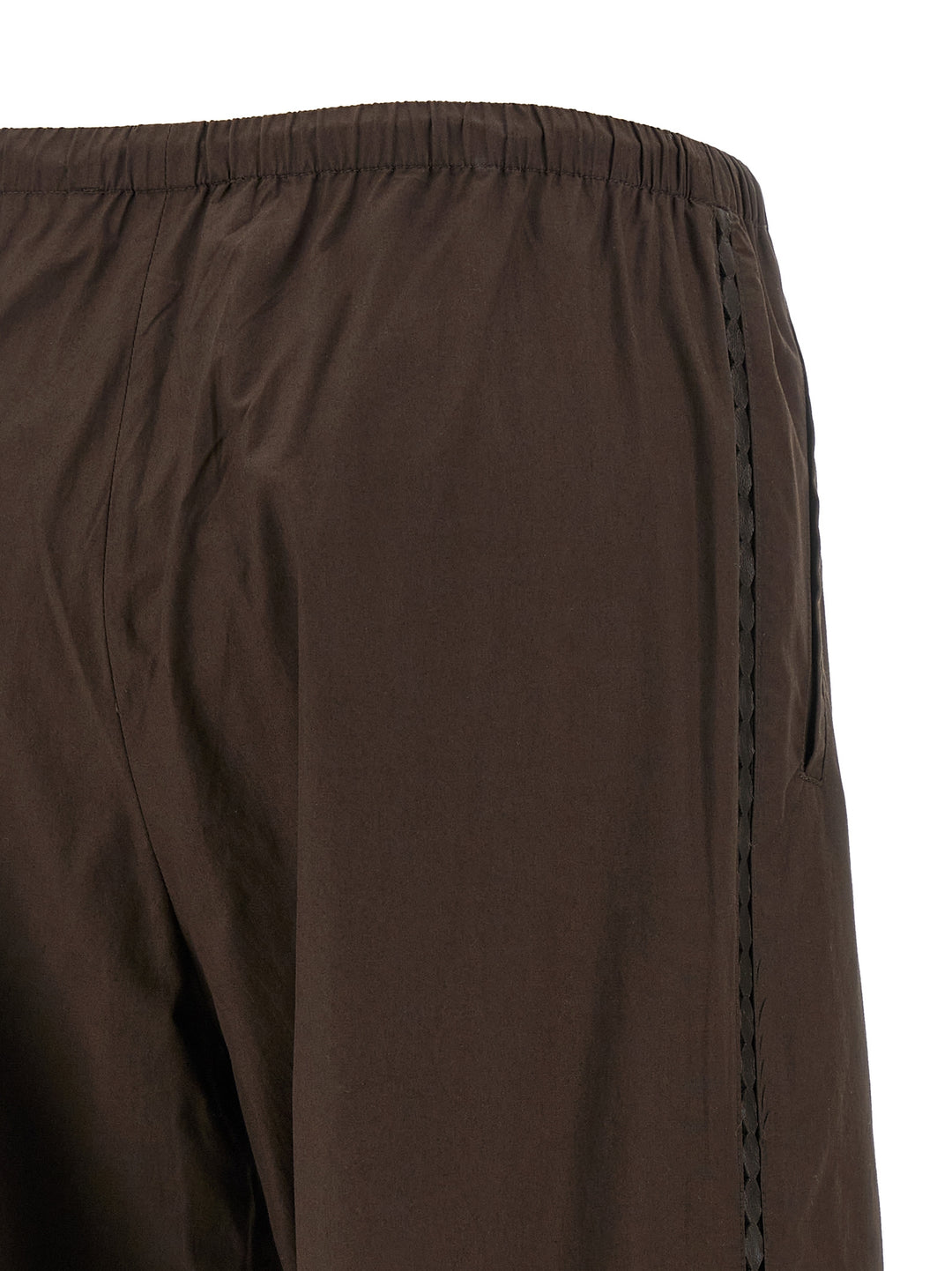 Yves Salomon Leather Insert Pantaloni - Marrone | 8eafaafa69cbe3bd7f64afcc4c000b85c5146765
