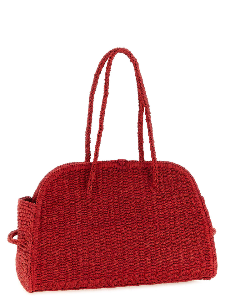 Jacquemus Le Turismo Raphia Borse a Spalla e Tracolla - Rosso | 0afc9f148250c1a62f449b735790de46d2fd85cf