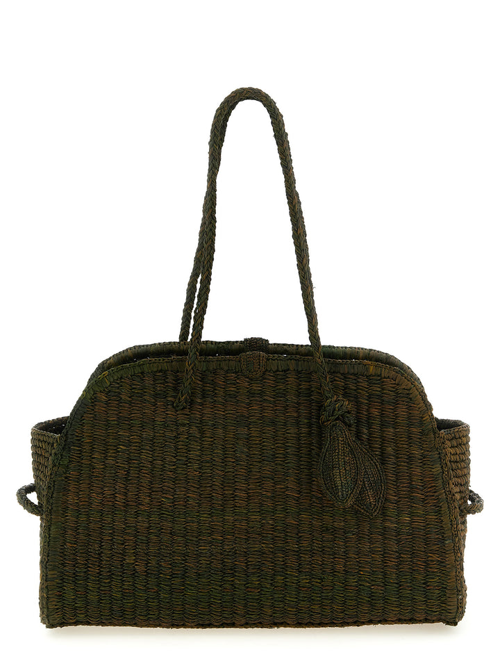 Jacquemus Le Turismo Raphia Tote - Verde | 74cf06d8e24482232779b086e16824a37551a946