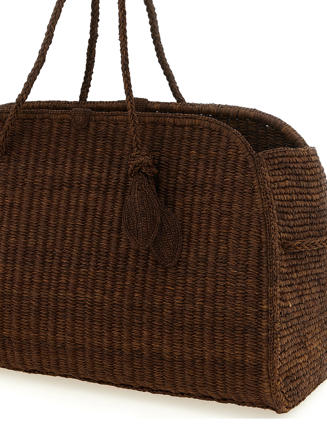 Jacquemus Le Grand Turismo Raphia Tote - Marrone | 77e5947e2e8f8807d9646aa1bc6c2432e22999bd