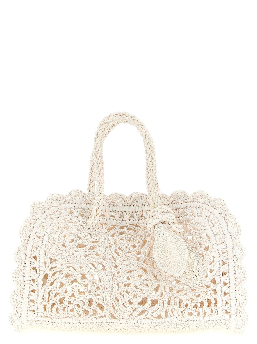 Jacquemus Le Petit Turismo Crochet Borse a Mano - Bianco | 948cd66c6695cefc376dd54a2d0352686ac17a3c