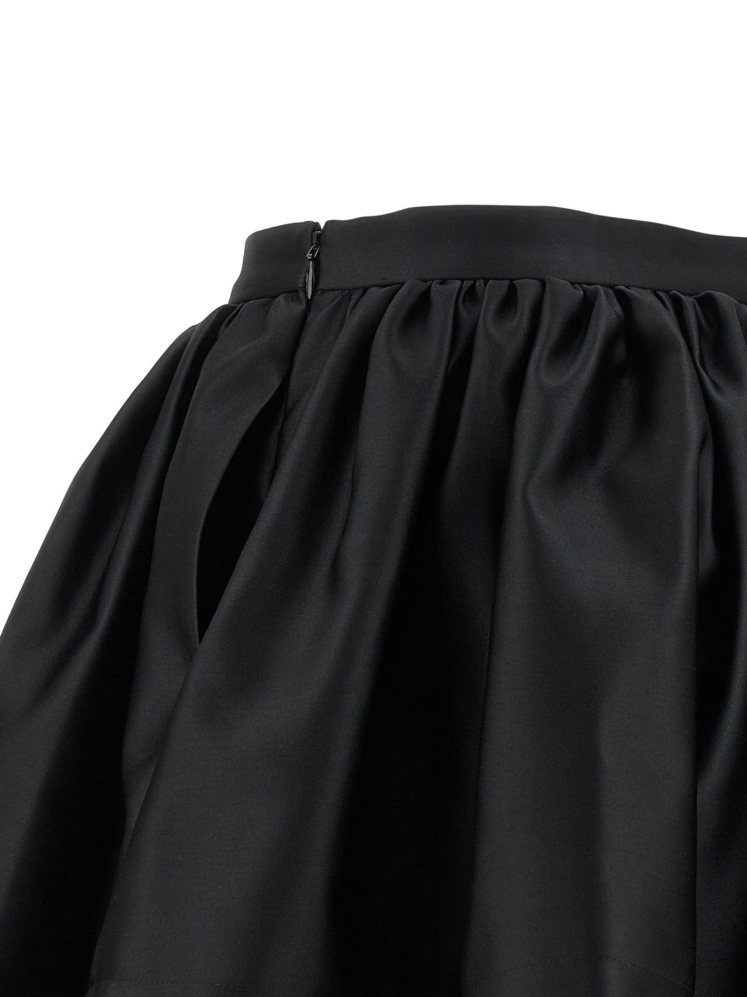 Paco Rabanne Satin Skirt Gonne - Nero | c4d4361836d13a05c729363036cce7c38f49986d