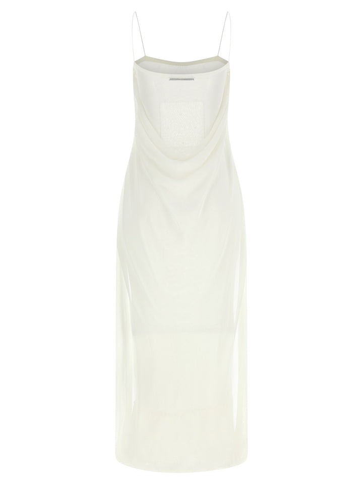 Jacquemus La Robe Maille Plumetis Abiti - Bianco | 60c62c3b1dd2a4a80137dbc386f720c96b11a296