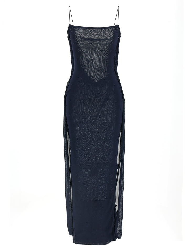 Jacquemus La Robe Maille Plumetis Abiti - Blu | 8c34772460685f94eb8b53e532fa3cf1d3c59763