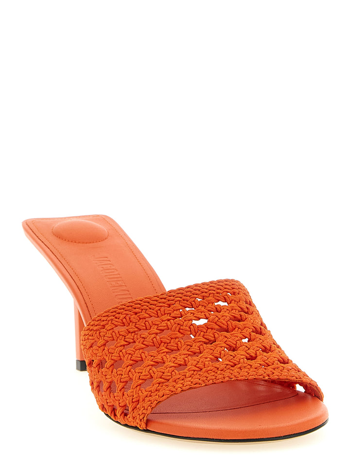 Jacquemus Les Mules Cubisto Sandali - Arancione | db853c7cccd58e81324b19550d8dc9acdebb58ca