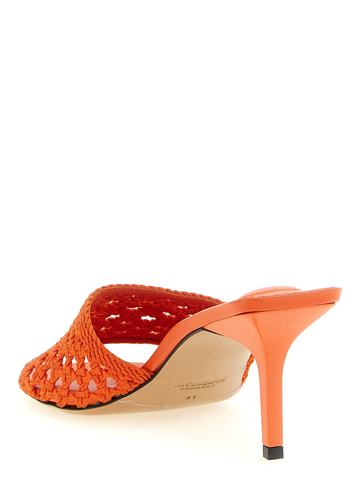 Jacquemus Les Mules Cubisto Sandali - Arancione | 014583c34cc59dbdb41de46d66a9ddb15a4ef88c