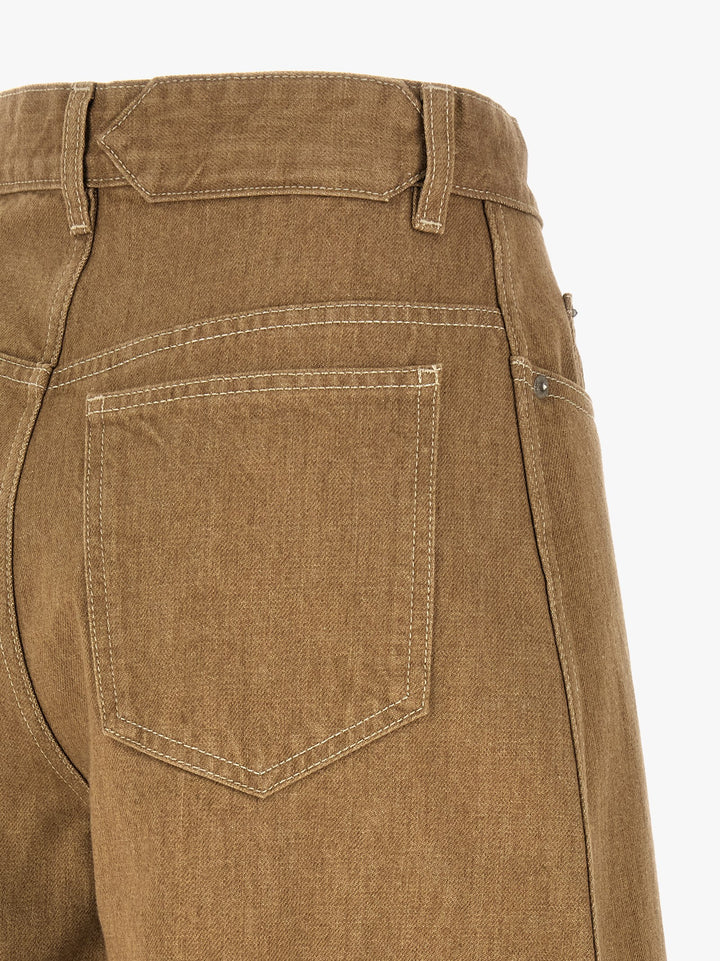 Jacquemus Le De-Nîmes Ovalo Jeans - Beige | e035c9186f661e9e5da6d39f1ff38e7e9251fa35