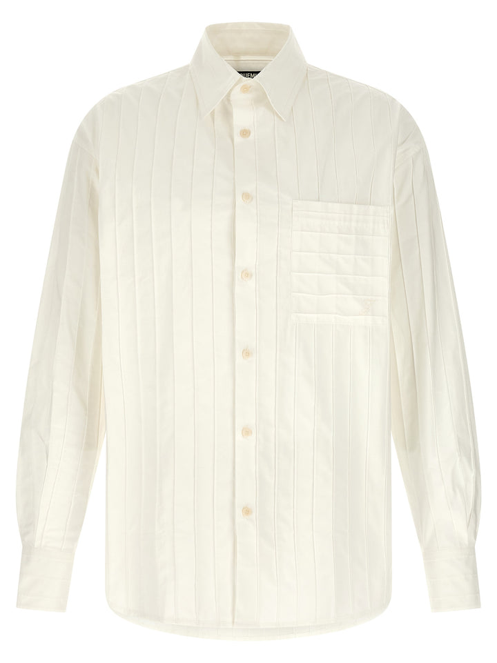 Jacquemus La Chemise Camargue Camicie - Bianco | 1095a0c91face41ec17924b16d0bcc8b5fc427a6