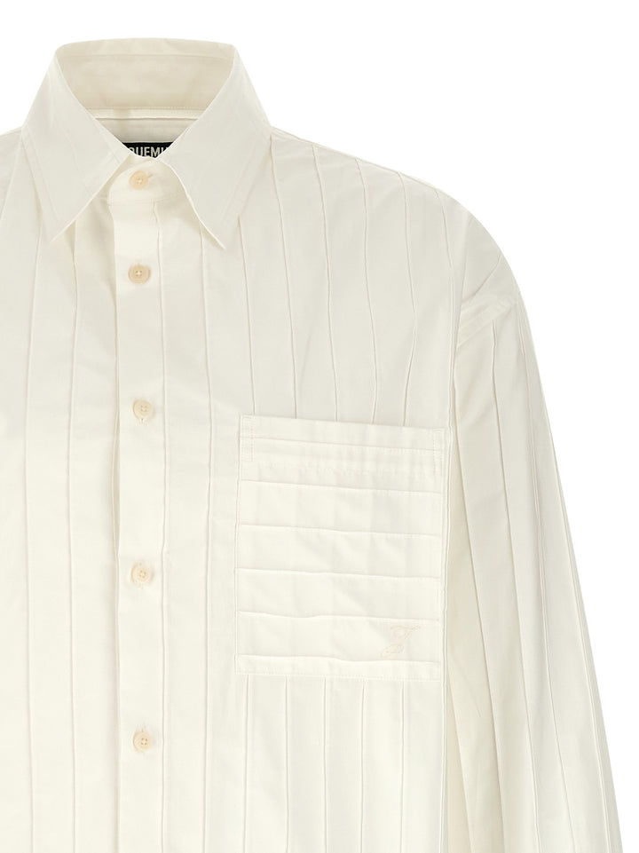 Jacquemus La Chemise Camargue Camicie - Bianco | 6053567a26b68aa6eb000f0ceac2be2711fb3341
