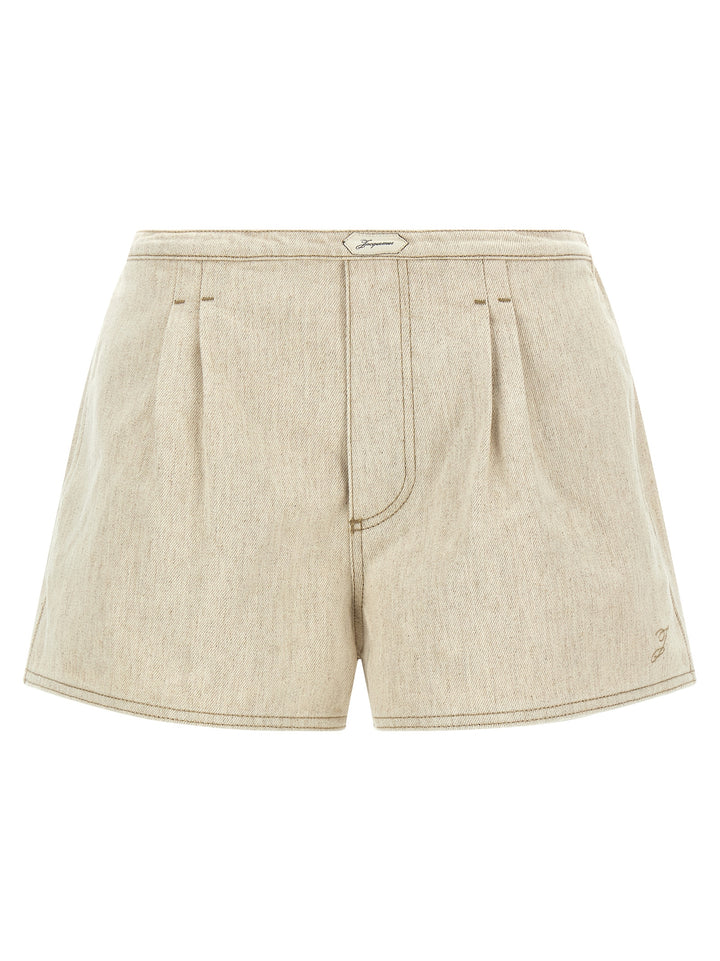 Jacquemus Le Short De-Nimes Amelo Bermuda e Short - Beige | 94e1b79ebfb124b11c08701b023372e46eb54a1c