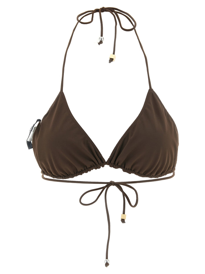 Jacquemus Le Haut De Plage Triangle Beachwear - Marrone | 3058abad1888ce914cd1cfe7cd6544253d081b96