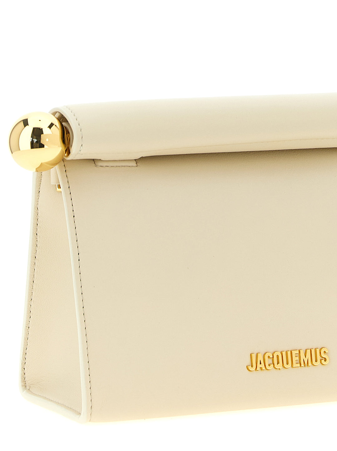 Jacquemus Le Sac Rond Carré Clutch - Bianco | 8f2a76c3561cc0fd1997c3939eeec2407bcaf5d1