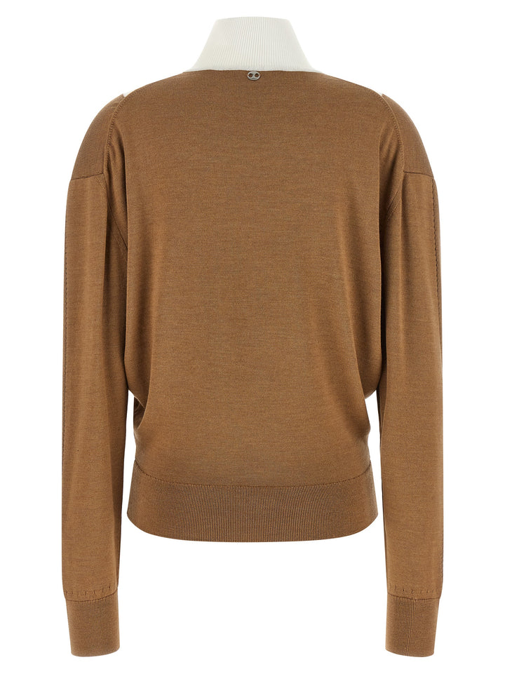 Paco Rabanne Sweater With Perforated Intarsia Maglioni - Beige | 0e27337a3310b8eb086d97ee7e5acca95f7c4114