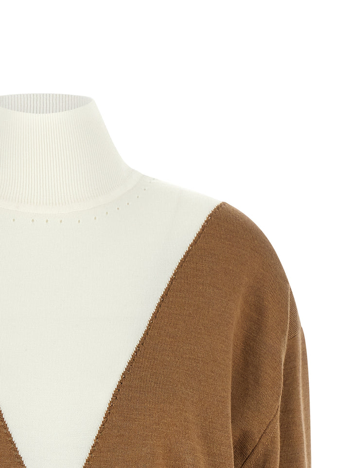 Paco Rabanne Sweater With Perforated Intarsia Maglioni - Beige | 2ba64d96eb7f06c373e69948059d9b7af1f77a6f